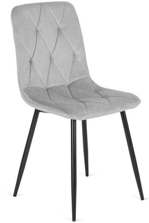 Krzesło tapicerowane BORGO VELVET LIGHT GREY SMOKE II GATUNEK