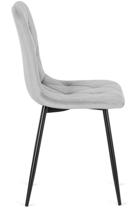 Krzesło tapicerowane BORGO VELVET LIGHT GREY SMOKE II GATUNEK