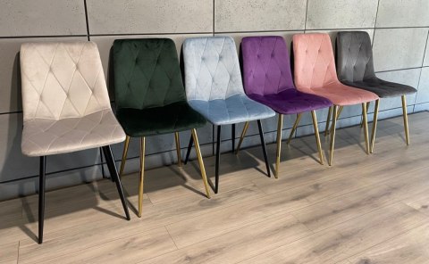 Krzesło tapicerowane BORGO VELVET LIGHT GREY SMOKE II GATUNEK