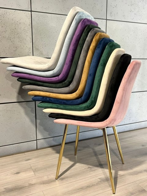 Krzesło tapicerowane BORGO VELVET LIGHT GREY SMOKE II GATUNEK