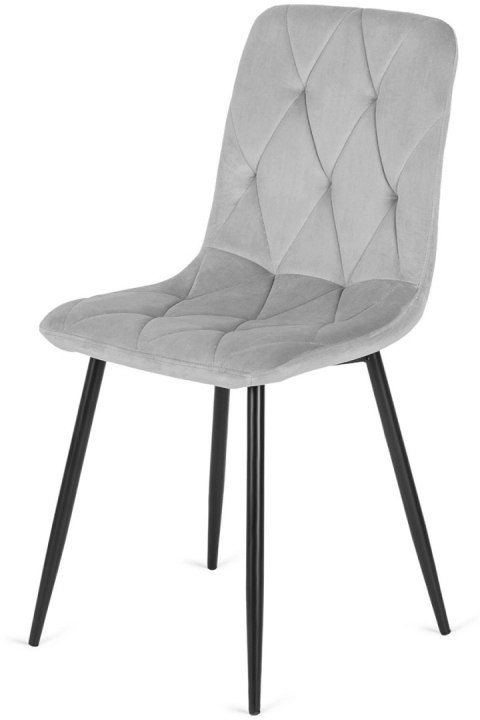 Krzesło tapicerowane BORGO VELVET LIGHT GREY PRO SMOKE