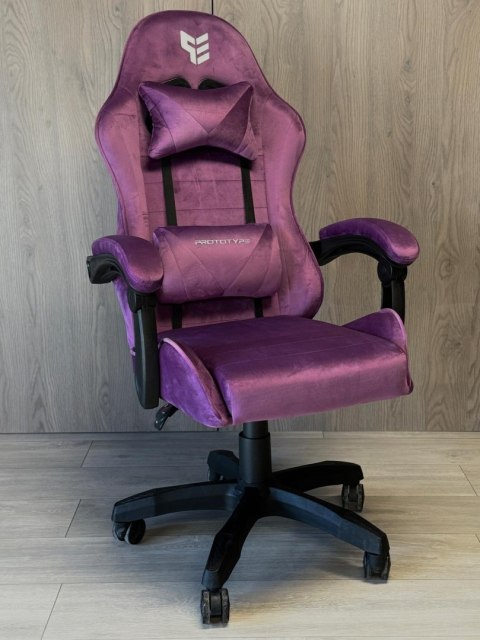 Fotel obrotowy gamingowy ENZO XL PURPLE ALCANTARA