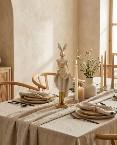 SHP Figurka dekoracyjna SHP RABBIT beżowa / złota
