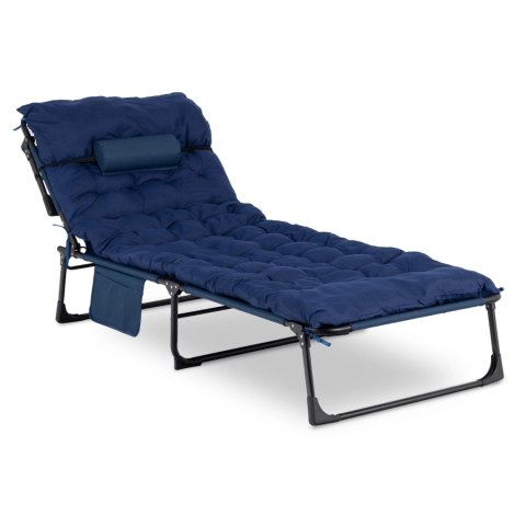 Leżak Ogrodowy Łóżko Polowe VENUS Granatowe