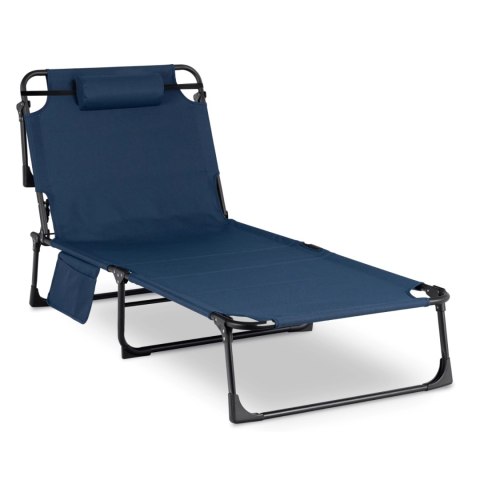 Leżak Ogrodowy Łóżko Polowe VENUS Granatowe