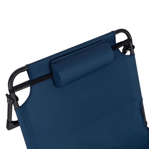 Leżak Ogrodowy Łóżko Polowe VENUS Granatowe