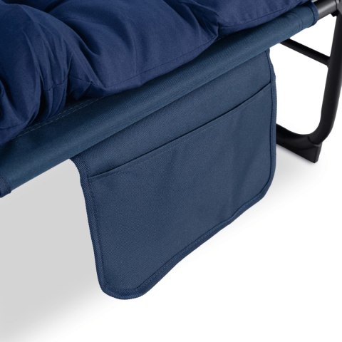 Leżak Ogrodowy Łóżko Polowe VENUS Granatowe