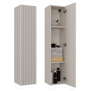 SZAFKA ŁAZIENKOWA WISZĄCA SŁUPEK REGAŁ TIGO 1D KASZMIR RYFLOWANY FRONT