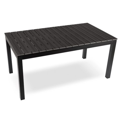 Stół Ogrodowy ARGOS 160-210 cm Ciemnoszary Dąb/Czarny