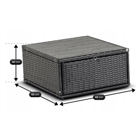 Zestaw Mebli Ogrodowych CALIENTE Czarny/Brązowy