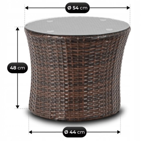 Zestaw Mebli Ogrodowych FRIO Brązowy/Beżowy