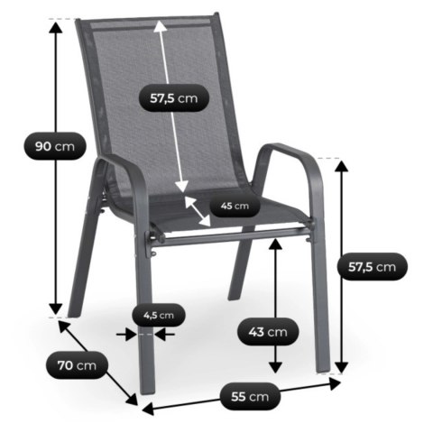 Zestaw Mebli Ogrodowych LIBERTY Czarny