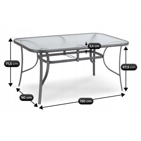 Zestaw Mebli Ogrodowych LIBERTY Czarny