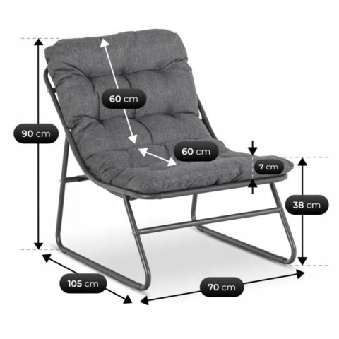 Zestaw Mebli Ogrodowych MEGARA Szary