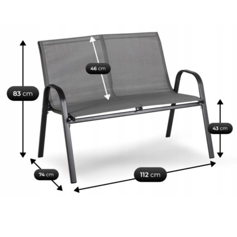 Zestaw Mebli Ogrodowych MINNESOTA Szary