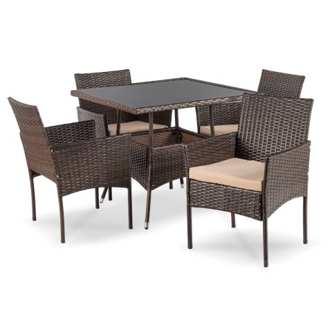 Zestaw Mebli Ogrodowych MORADO Brązowy/Beżowy