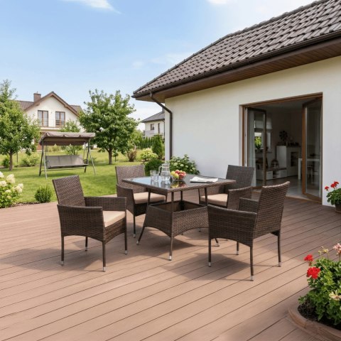 Zestaw Mebli Ogrodowych MORADO Brązowy/Beżowy