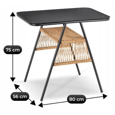 Zestaw Mebli Ogrodowych TRISTE Brązowy/Czarny