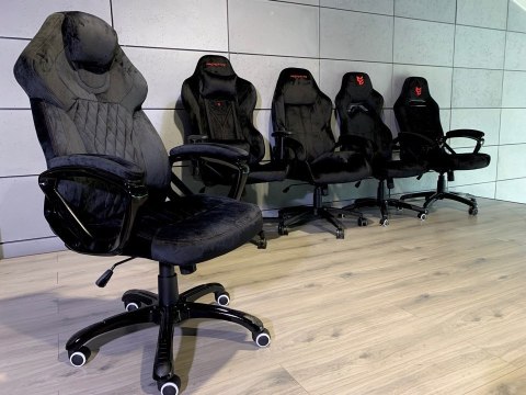 Fotel obrotowy do biurka SPIDER BLACK ALCANTARA