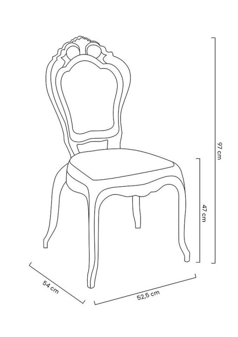King Home Krzesło KING transparentne - poliwęglan