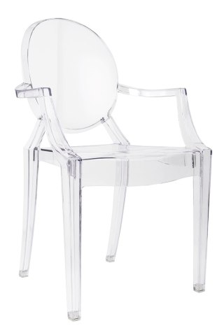 King Home Krzesło LOUIS transparentne - poliwęglan
