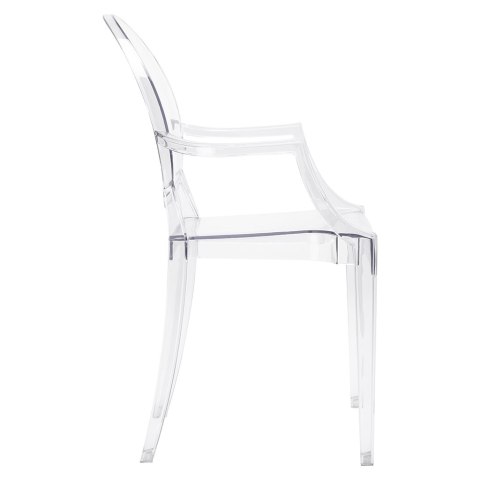 King Home Krzesło LOUIS transparentne - poliwęglan