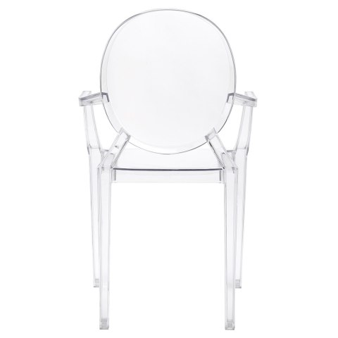 King Home Krzesło LOUIS transparentne - poliwęglan