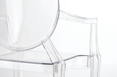King Home Krzesło LOUIS transparentne - poliwęglan