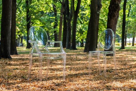 King Home Krzesło VICTORIA transparentne - poliwęglan