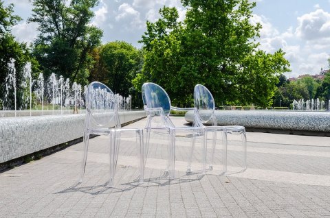 King Home Krzesło VICTORIA transparentne - poliwęglan