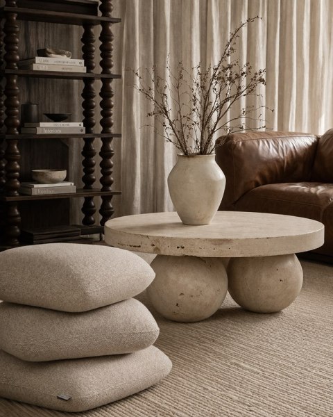 King Home Pufa STONES beżowa