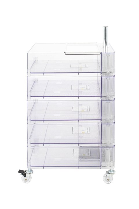 King Home Szafka VISION transparentna - poliwęglan, kółeczka