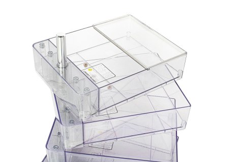 King Home Szafka VISION transparentna - poliwęglan, kółeczka