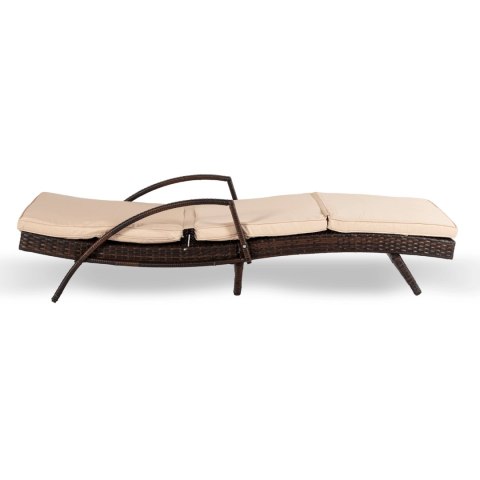 Fotel Ogrodowy FELIZ Brązowy/Beżowy Technorattan