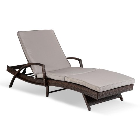 Fotel Ogrodowy FELIZ Brązowy/Szary Technorattan