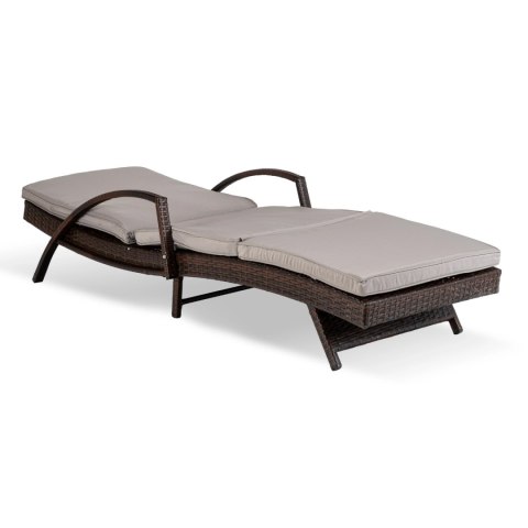 Fotel Ogrodowy FELIZ Brązowy/Szary Technorattan