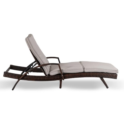 Fotel Ogrodowy FELIZ Brązowy/Szary Technorattan