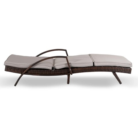 Fotel Ogrodowy FELIZ Brązowy/Szary Technorattan