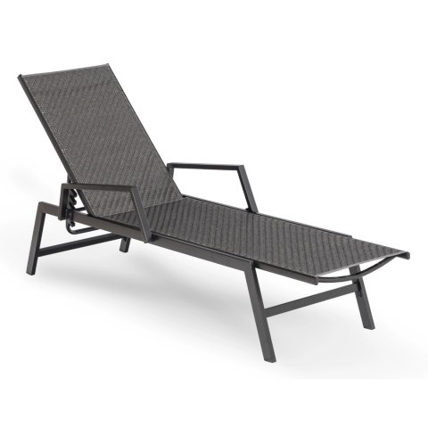 Leżak Ogrodowy ROULE Technorattan Czarny