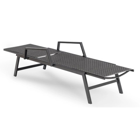 Leżak Ogrodowy ROULE Technorattan Czarny