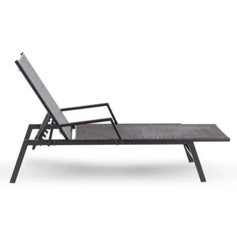 Leżak Ogrodowy ROULE Technorattan Czarny