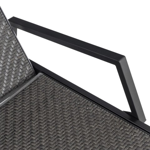 Leżak Ogrodowy ROULE Technorattan Czarny