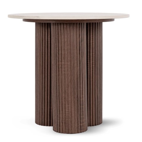 Stolik ALMERIA 50 cm Trawertyn/Orzech
