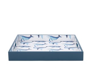 SHP Taca dekoracyjna SHP WHALE niebieska / biała