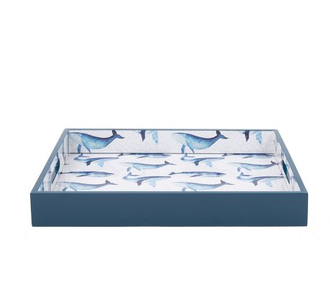 SHP Taca dekoracyjna SHP WHALE niebieska / biała
