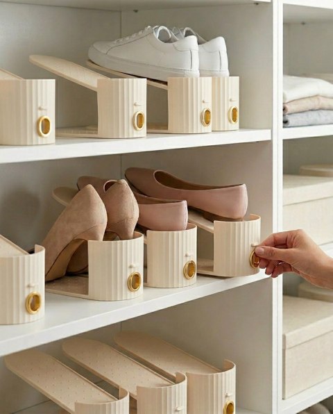 SHP Zestaw 3 wkładek do szafy na buty SHP EASY beżowy
