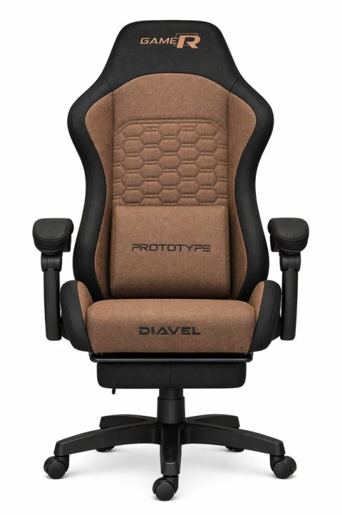 Fotel obrotowy gamingowy DIAVEL PRO FABRIC BROWN XL