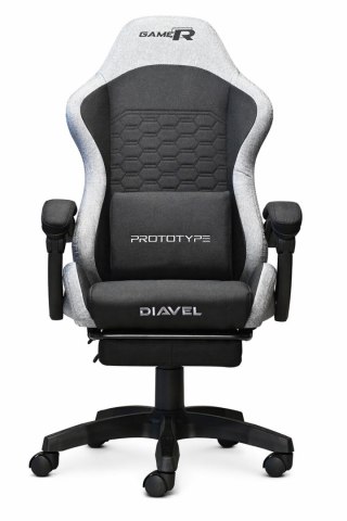 Fotel obrotowy gamingowy DIAVEL PRO FABRIC FULL GREY XL