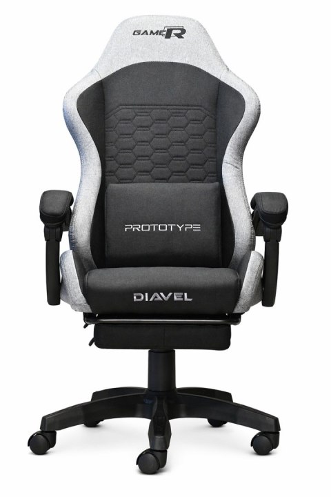 Fotel obrotowy gamingowy DIAVEL PRO FABRIC FULL GREY XL