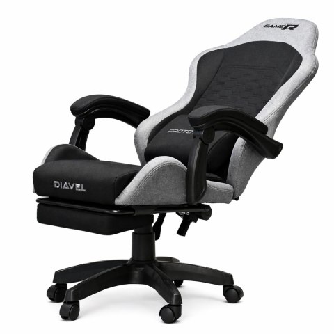 Fotel obrotowy gamingowy DIAVEL PRO FABRIC FULL GREY XL